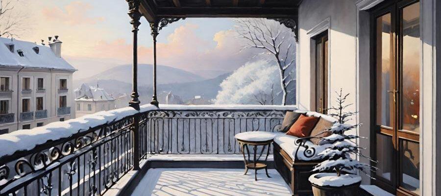 Das Bild zeigt das Beitragsbild 1 zum Thema: Balkon winterfest machen