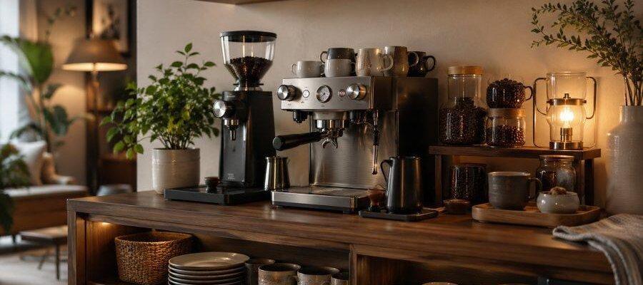 Das Bild zeigt das Beitragsbild 1 zum Thema: Kaffee-Ecke zuhause einrichten