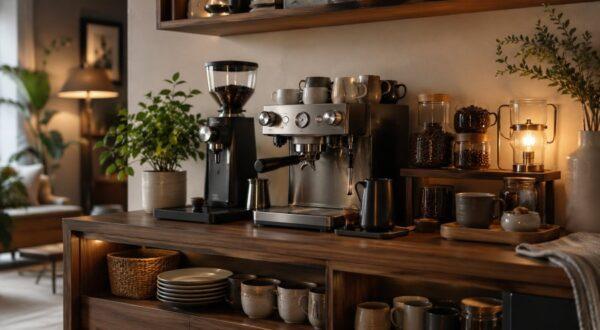 Das Bild zeigt das Beitragsbild 1 zum Thema: Kaffee-Ecke zuhause einrichten